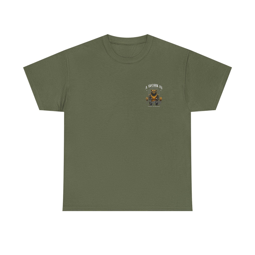 Bear Weightlifting T Shirt A Work In Progress Gym Tee