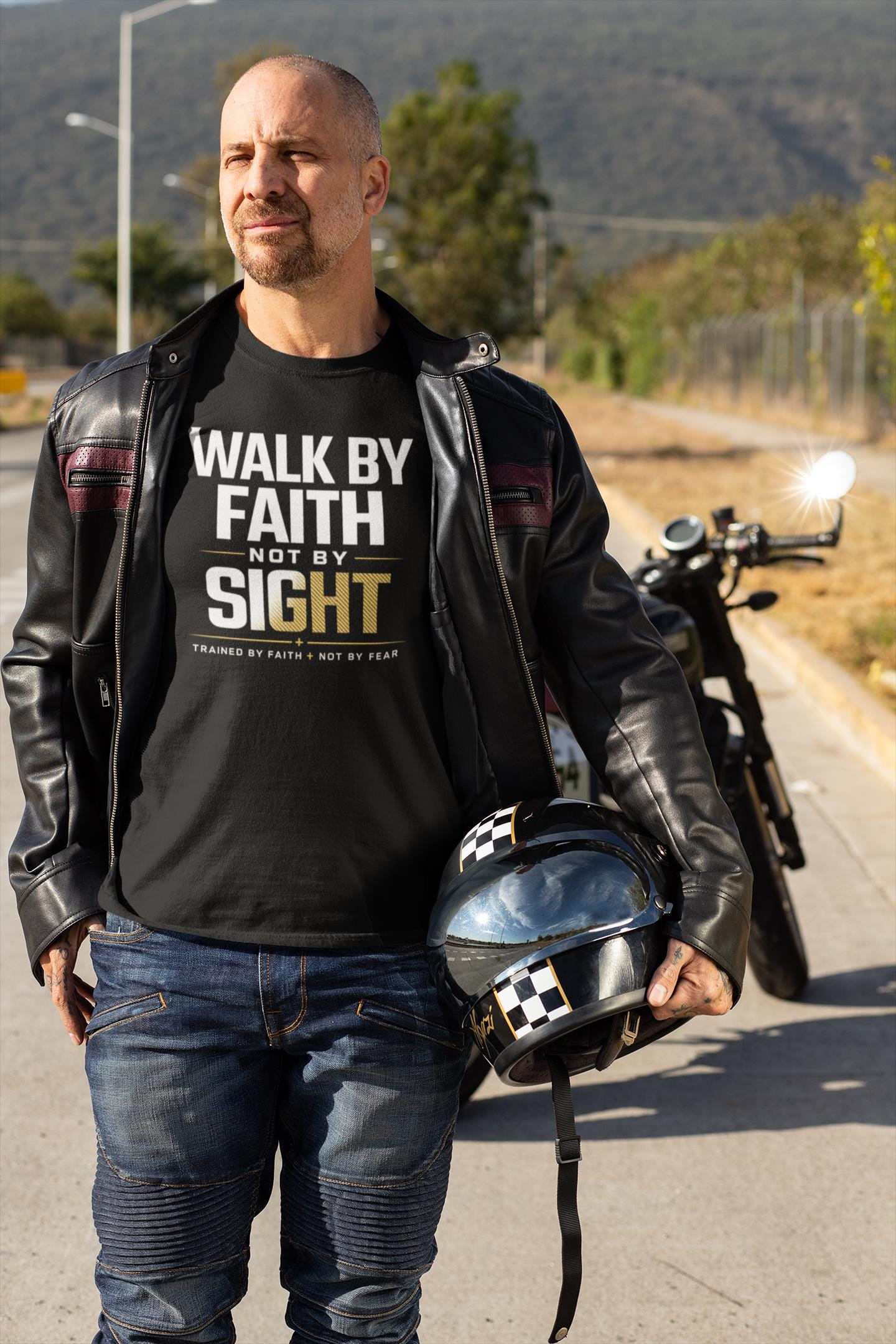 Walk By Faith Not By Sight Christian Tee | Inspirational Shirt