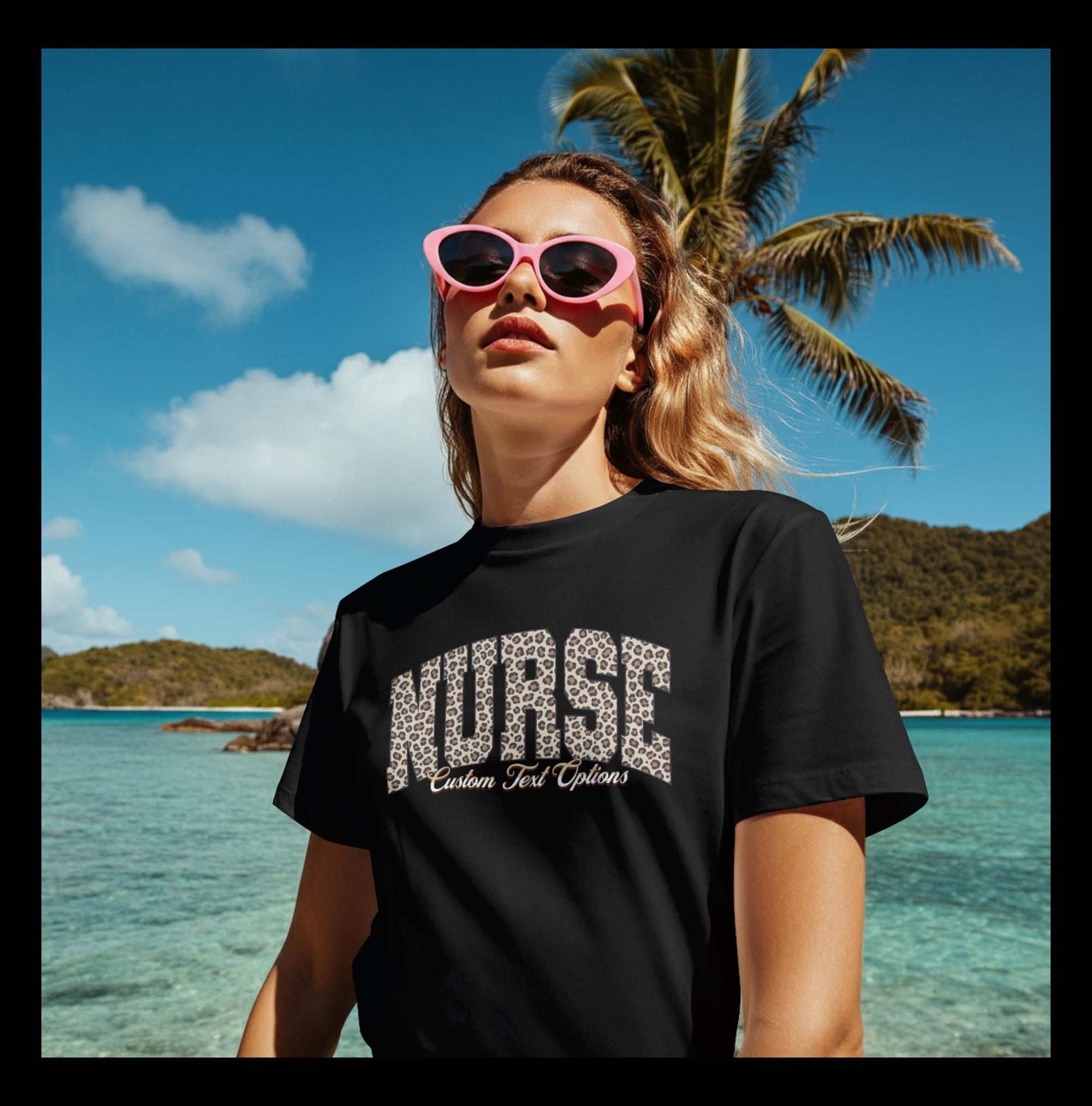 Leopard Print Nurse T-Shirt: Soft Cotton RN Gift