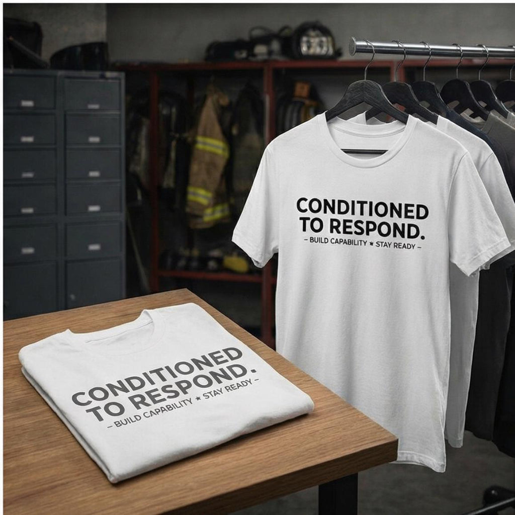 Conditioned to Respond Tee | Motivational Text Shirt, Minimal Typography