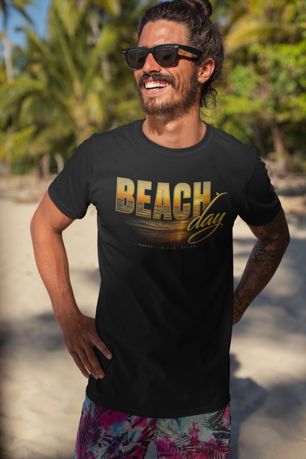 Beach Day T-Shirt  Unisex Coastal Sunset Graphic Tee