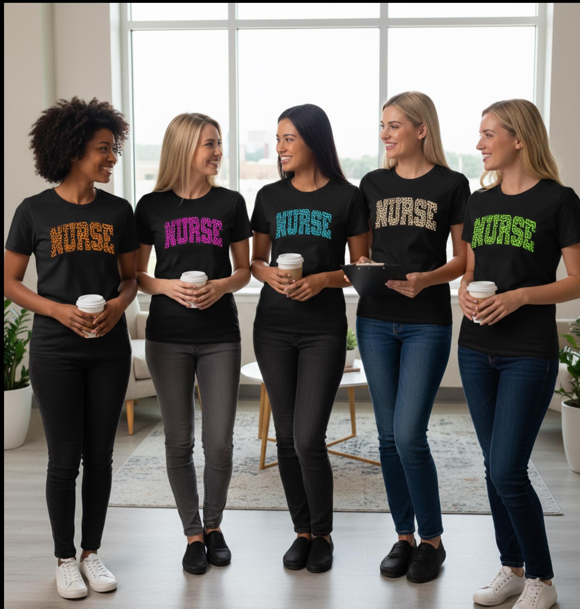 Leopard Print Nurse T-Shirt: Soft Cotton RN Gift