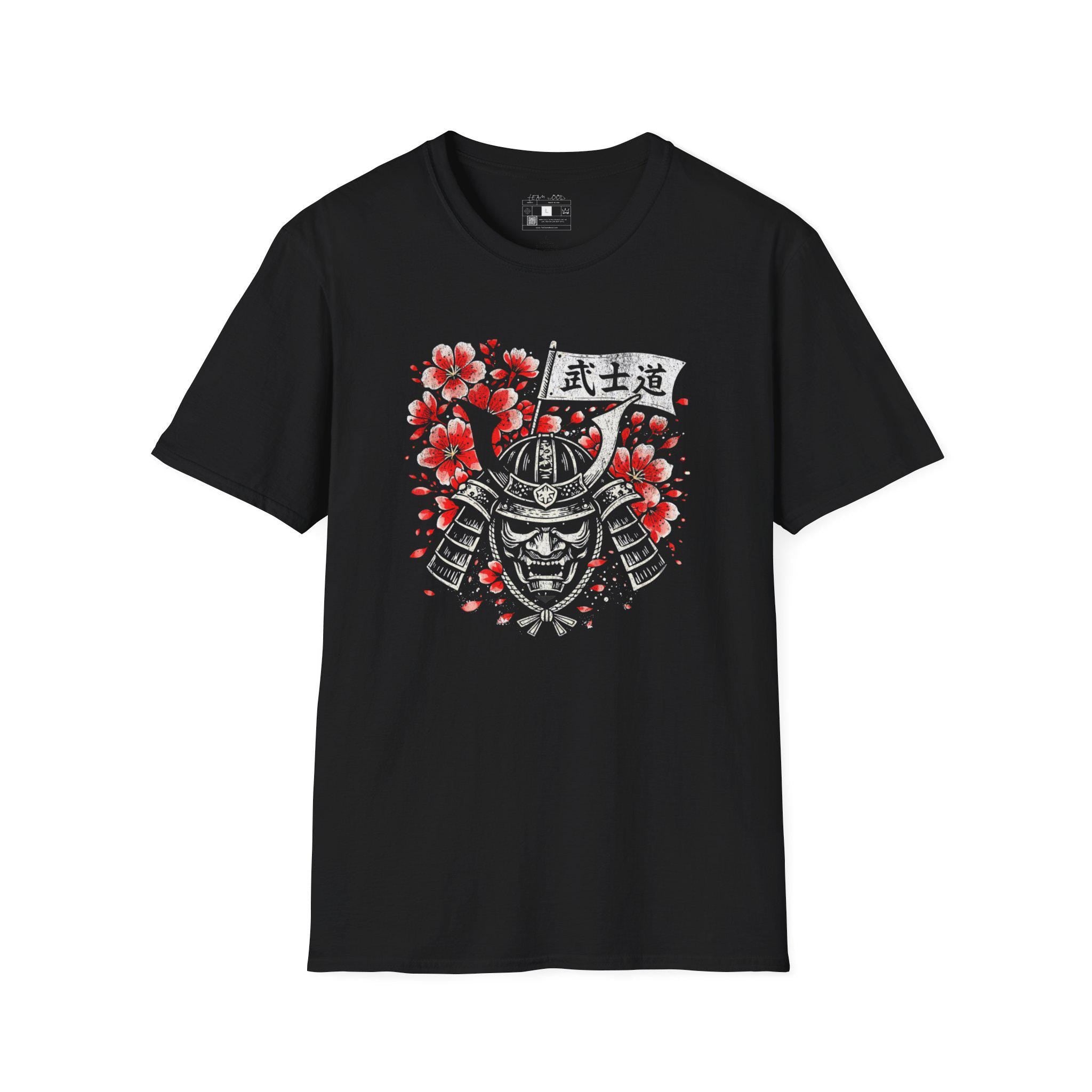 Bushido Samurai Helmet with Cherry Blossoms T-Shirt