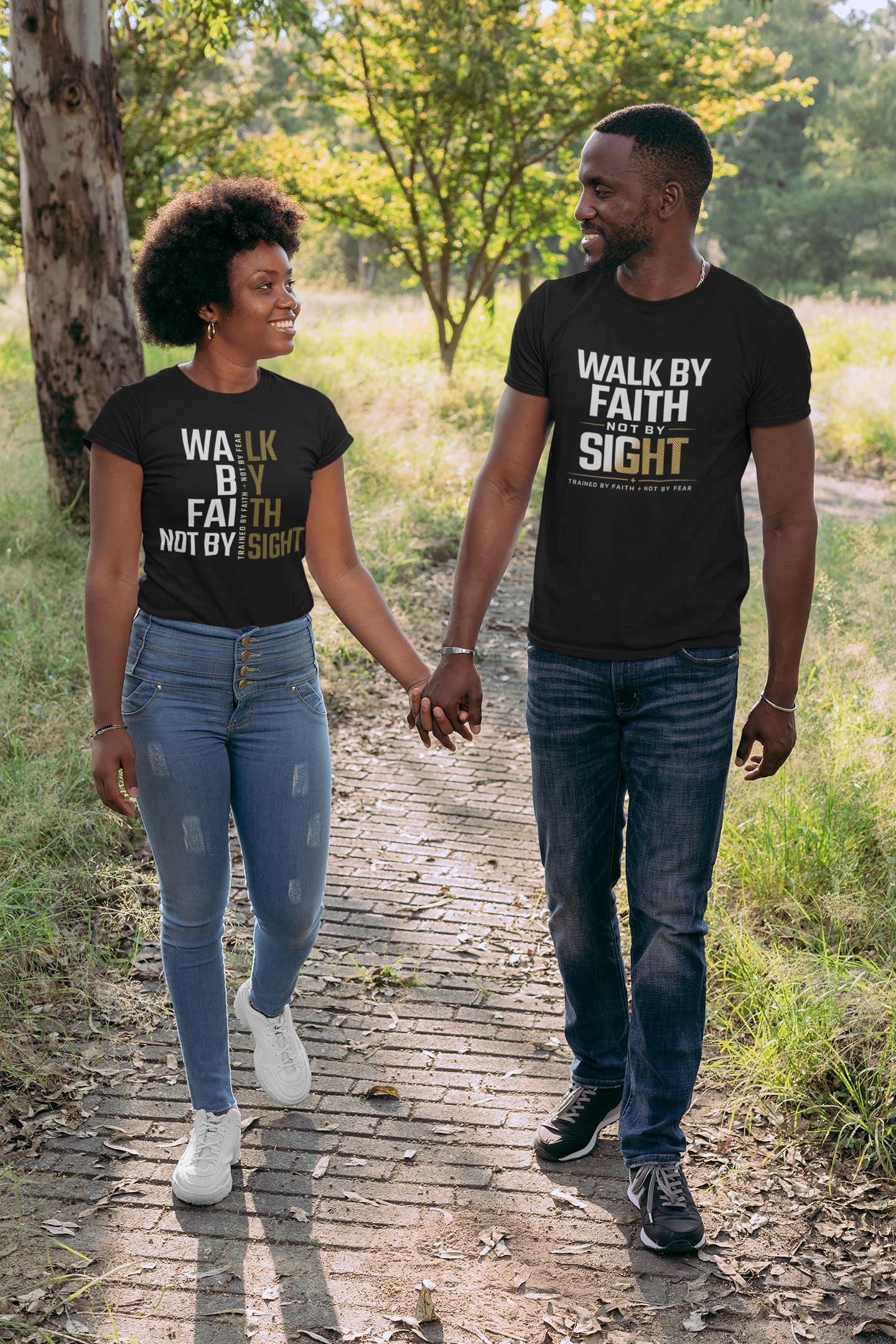 Walk By Faith Not By Sight Christian Tee | Inspirational Shirt