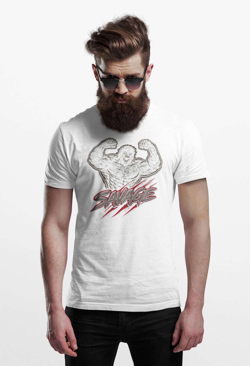 Savage Muscleman graphic T-Shirt