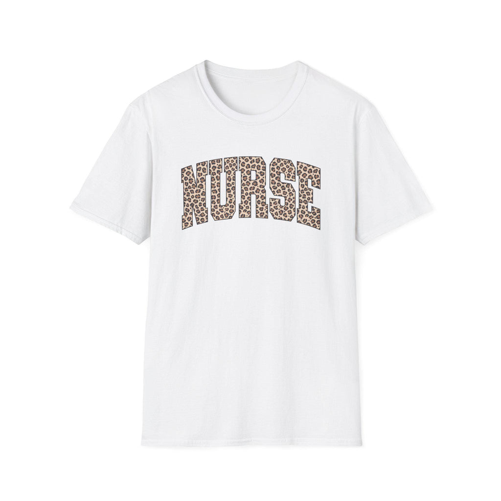 Leopard Print Nurse T-Shirt: Soft Cotton RN Gift