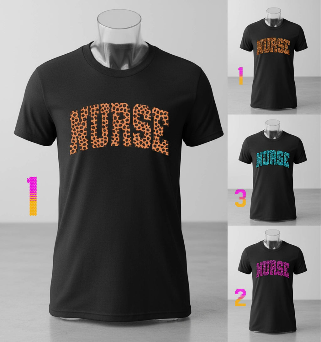 Leopard Print Nurse T-Shirt: Soft Cotton RN Gift