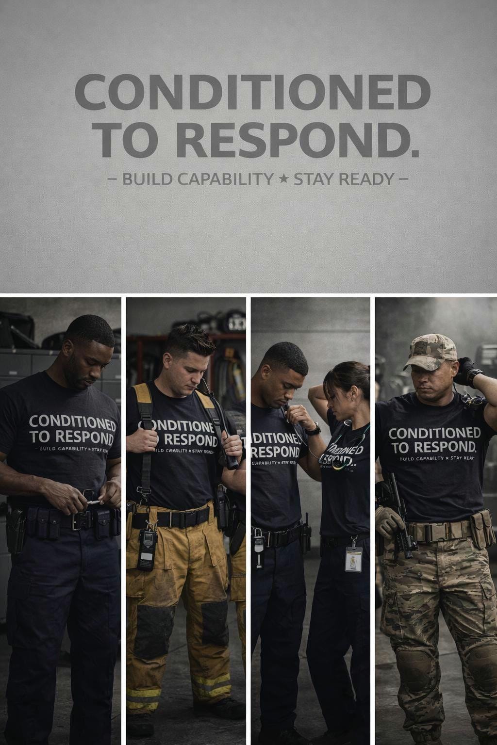 Conditioned to Respond Tee | Motivational Text Shirt, Minimal Typography