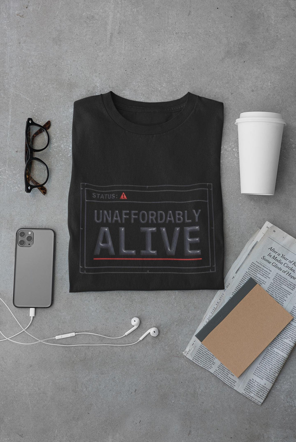 Unaffordably Alive graphic tee | Hard Times Tee