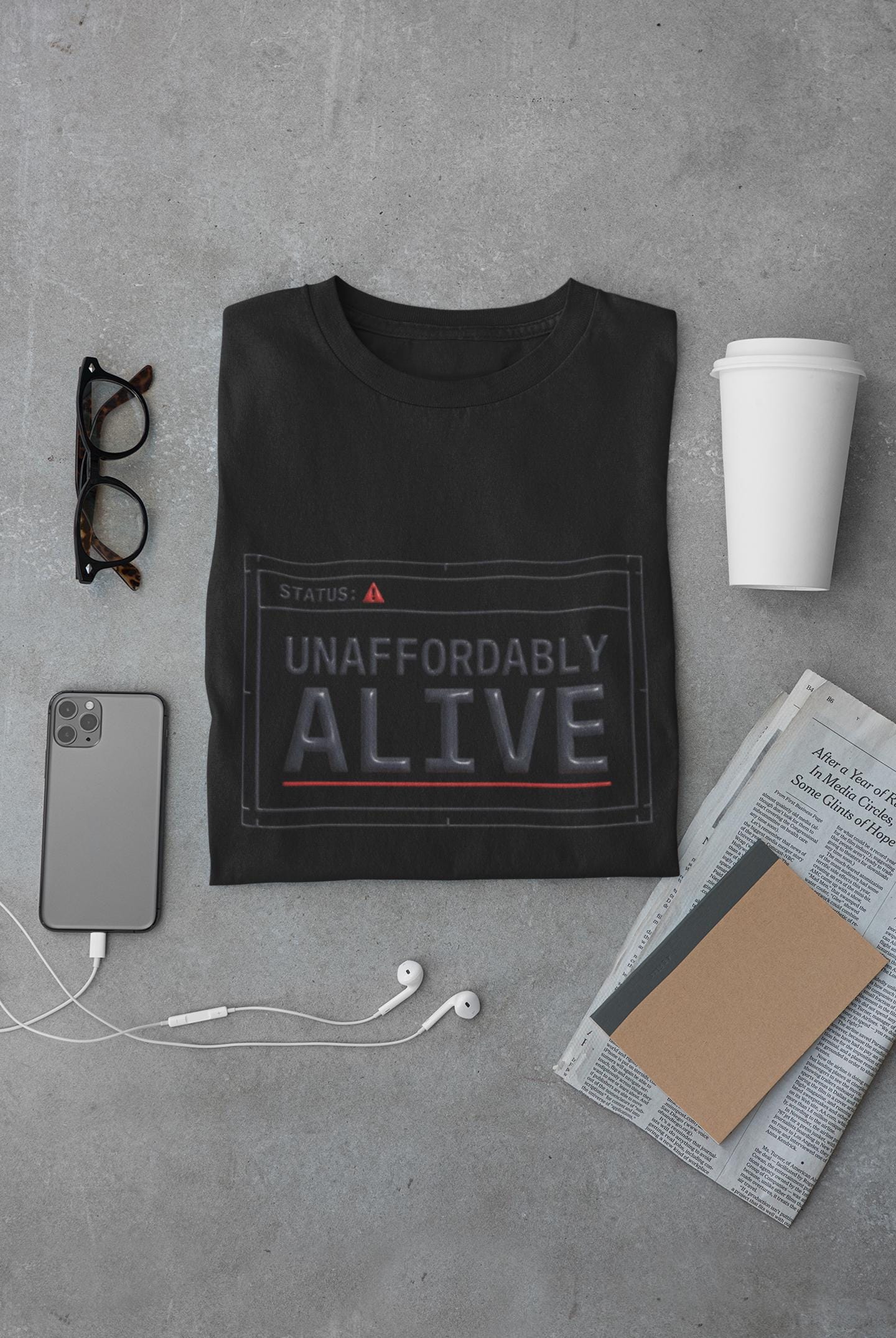 Unaffordably Alive graphic tee | Hard Times Tee