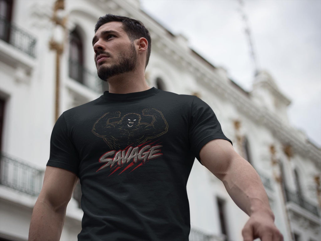 Savage Muscleman graphic T-Shirt