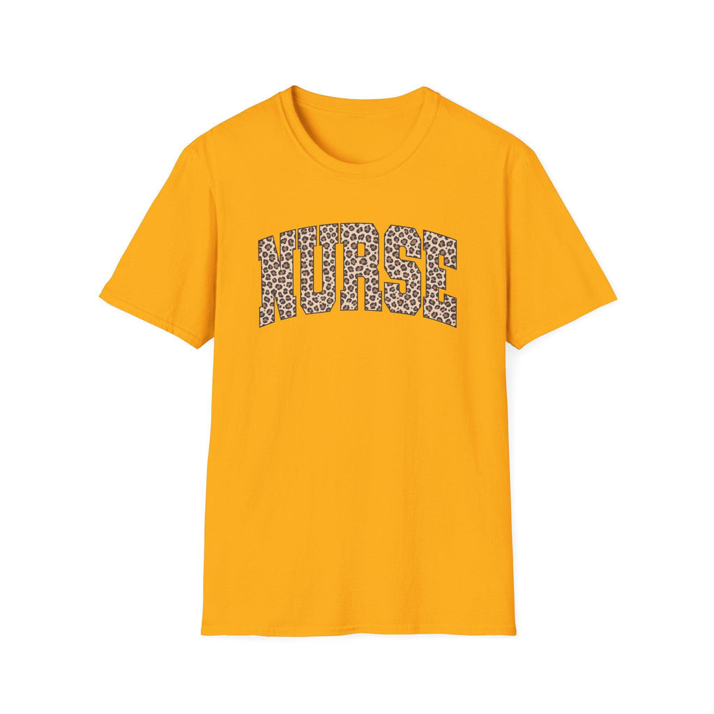 Leopard Print Nurse T-Shirt: Soft Cotton RN Gift