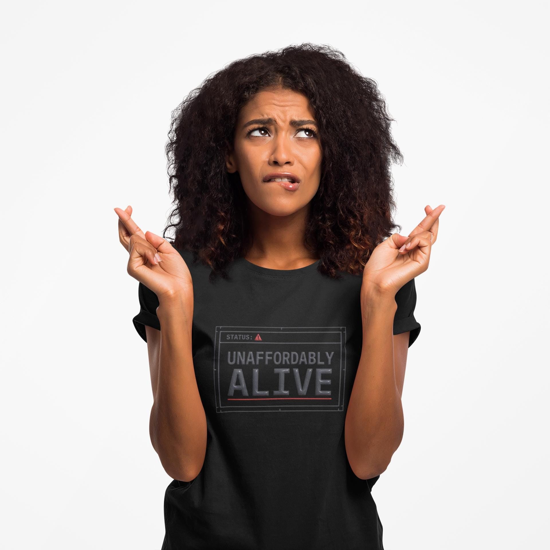Unaffordably Alive graphic tee | Hard Times Tee