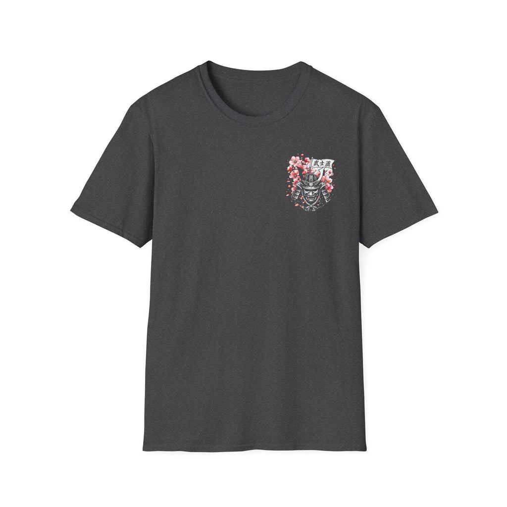 Samurai Warrior with Cherry Blossoms T-Shirt | Red Sun Back Graphic