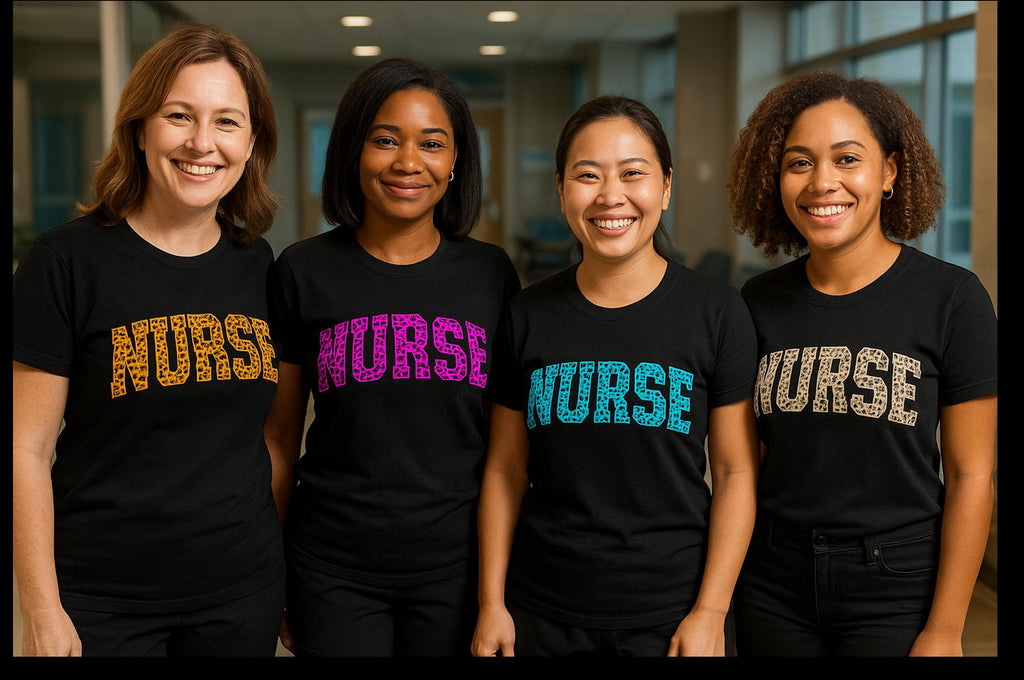 Leopard Print Nurse T-Shirt: Soft Cotton RN Gift