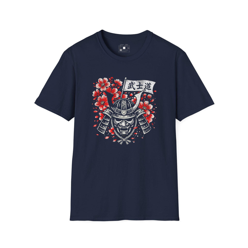 Bushido Samurai Helmet with Cherry Blossoms T-Shirt