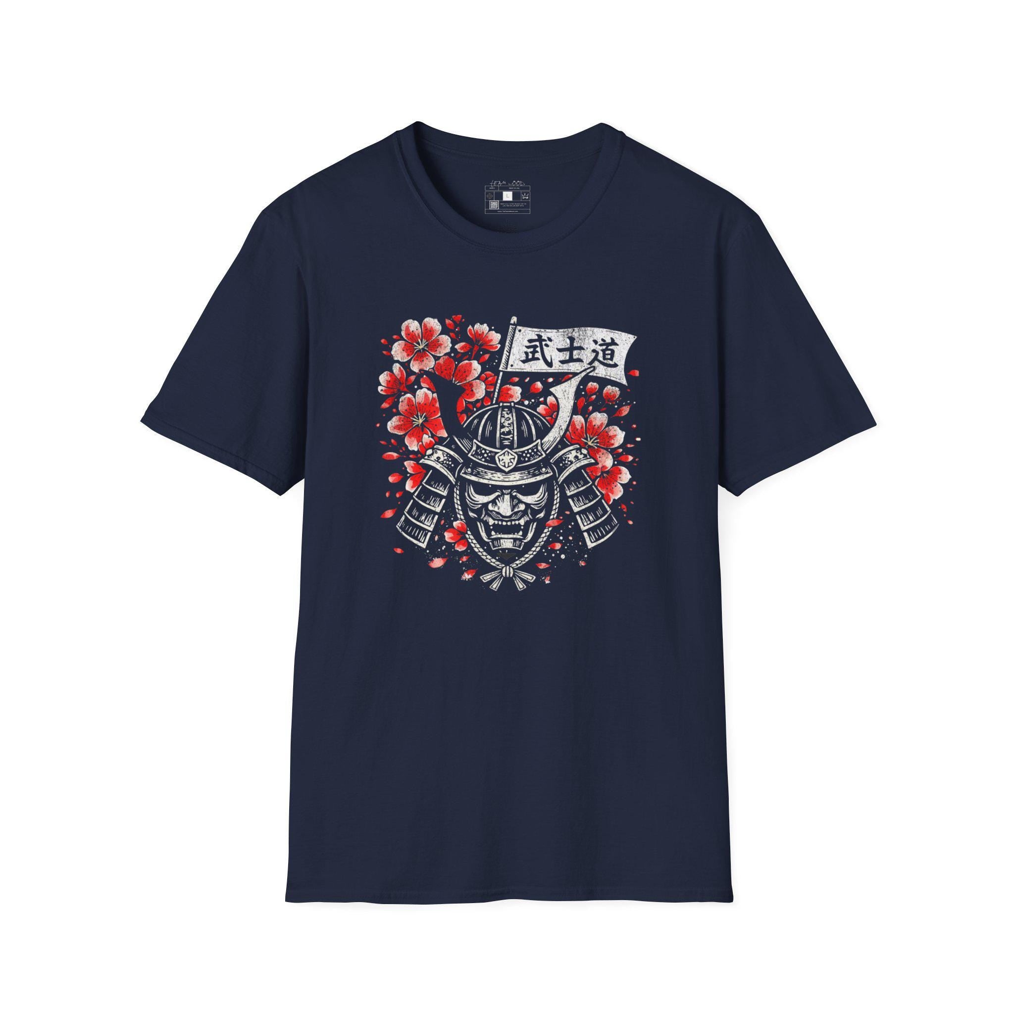 Bushido Samurai Helmet with Cherry Blossoms T-Shirt