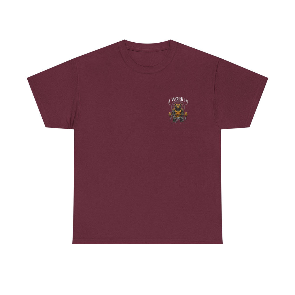 Bear Weightlifting T Shirt A Work In Progress Gym Tee