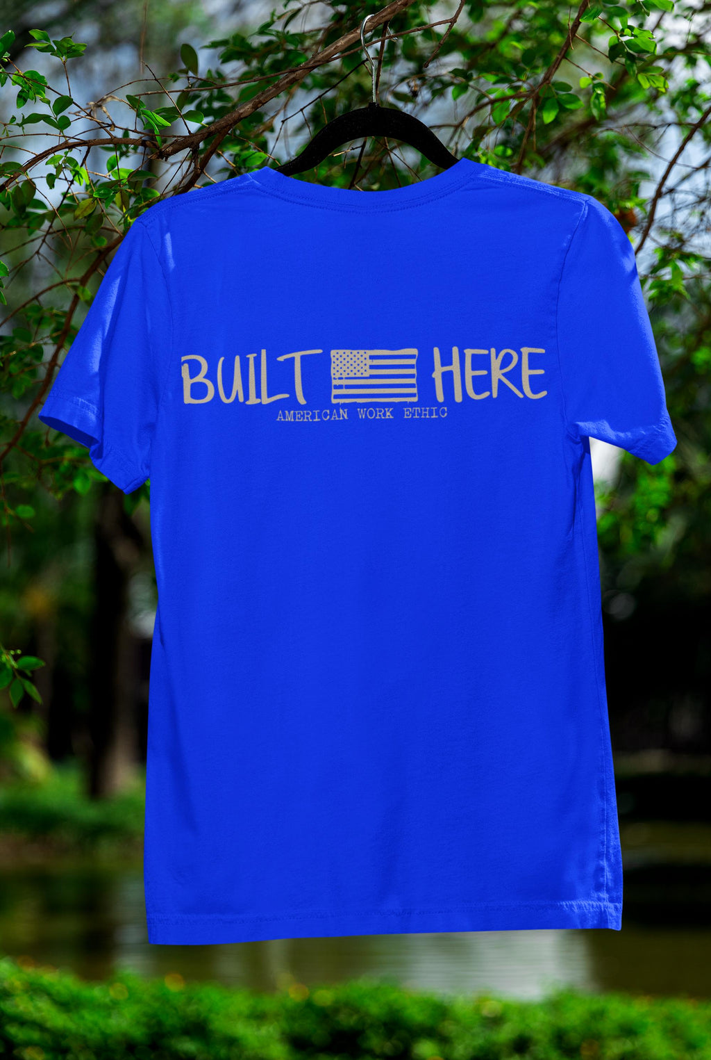 Built Here Shirt | American Work Ethic Typography Tee | Team Wood Motivation __etsy:7755094446