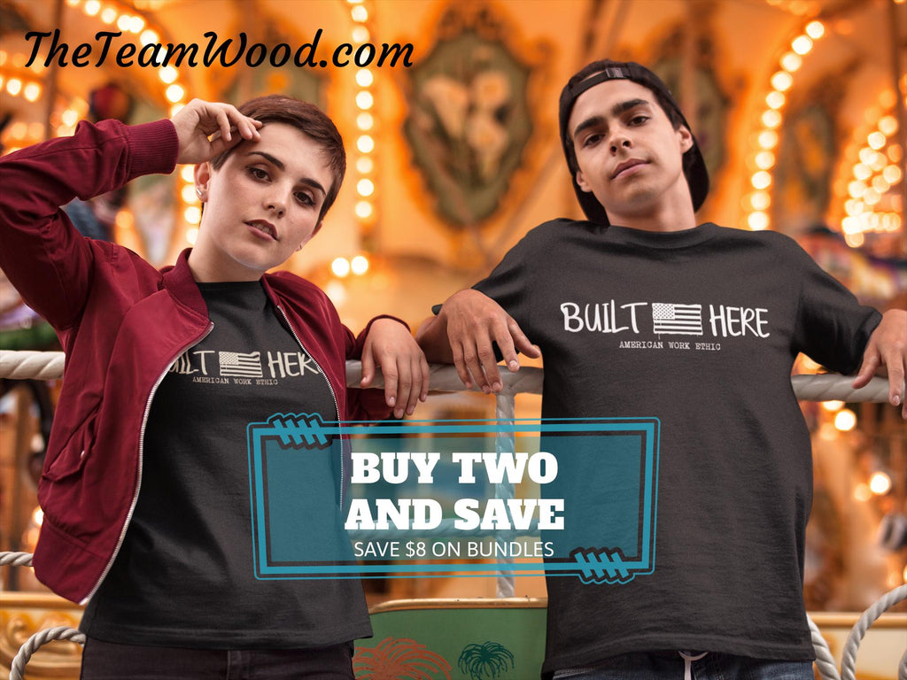 Built Here Shirt | American Work Ethic Typography Tee | Team Wood Motivation __etsy:7755096230